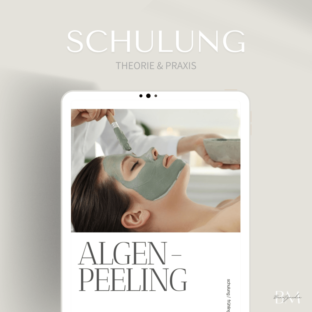 Unterlagen für Algenpeeling-Weiterbildung, ideal für Dienstleister und Trainer.