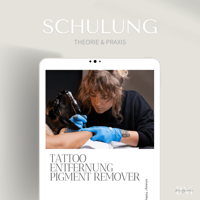 Professionelle Tattooentfernung mit Pigment Remover für Profis.