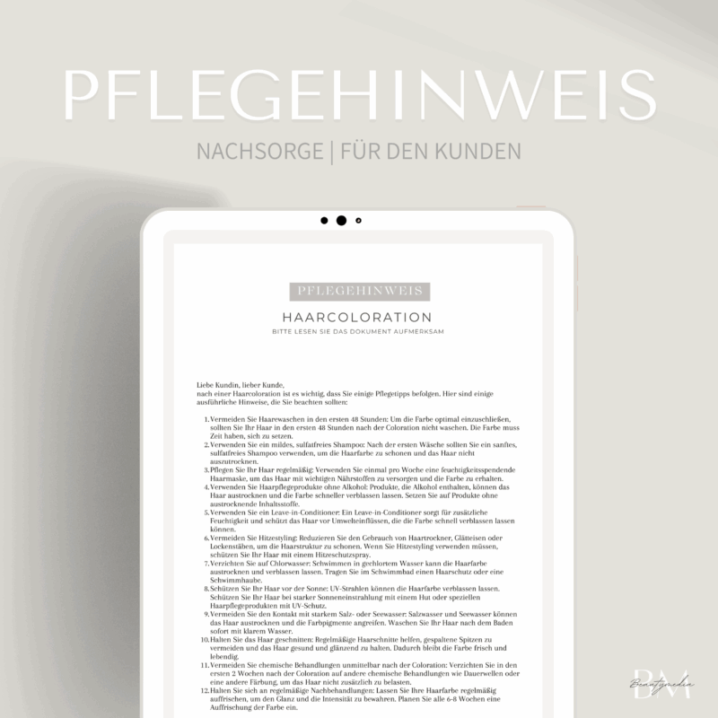 Die Haarcoloration ist eine bewährte Methode zur individuellen Verschönerung des äußeren Erscheinungsbildes, bei der durch gezielte Farbtechniken das Haar veredelt und der persönliche Stil unterstrichen wird.
