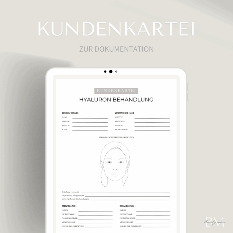 Kundenkartei für Hyaluron