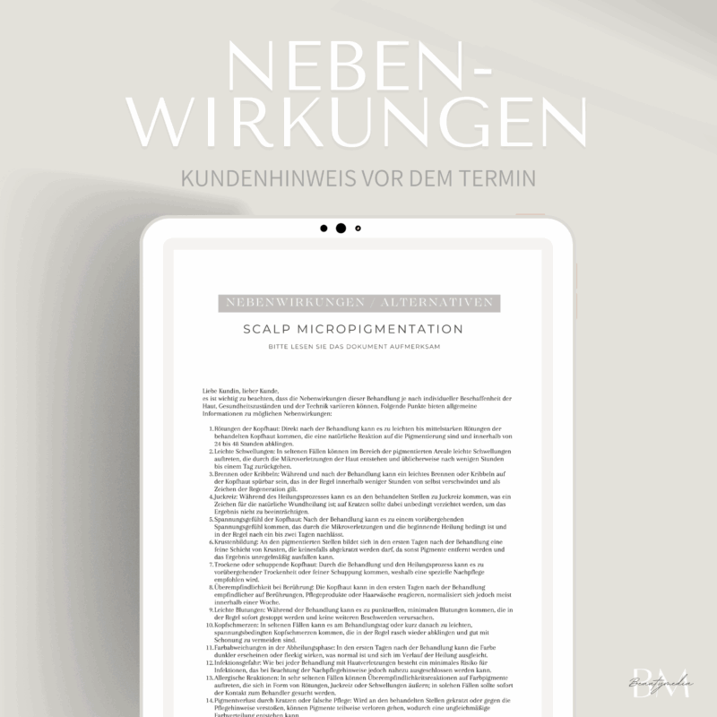 Nebenwirkung Scalp Micropigmentation