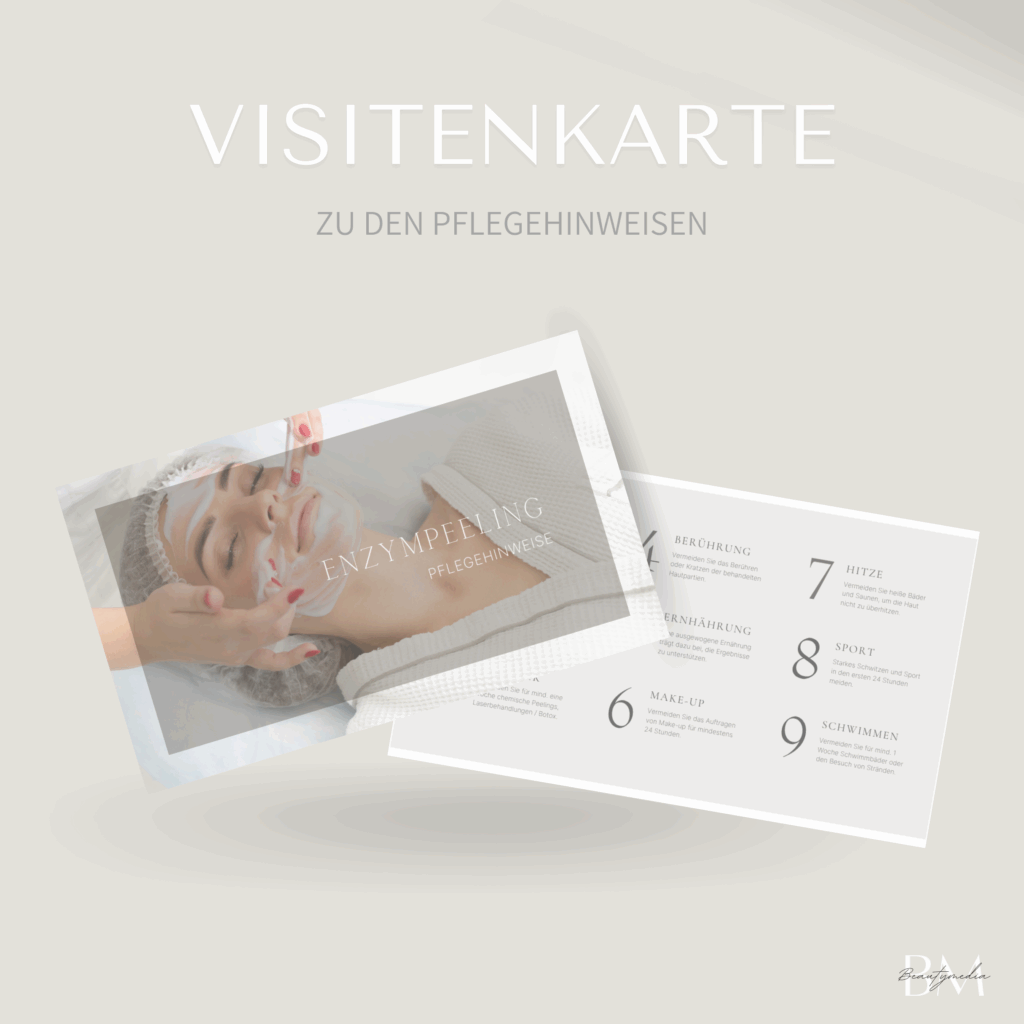 Das Enzympeeling ist eine sanfte, aber wirkungsvolle Methode zur Hauterneuerung. Durch die Enzymaktivität werden abgestorbene Hautzellen gelöst, die Poren verfeinert und das Hautbild sichtbar verbessert – ganz ohne mechanische Reibung.