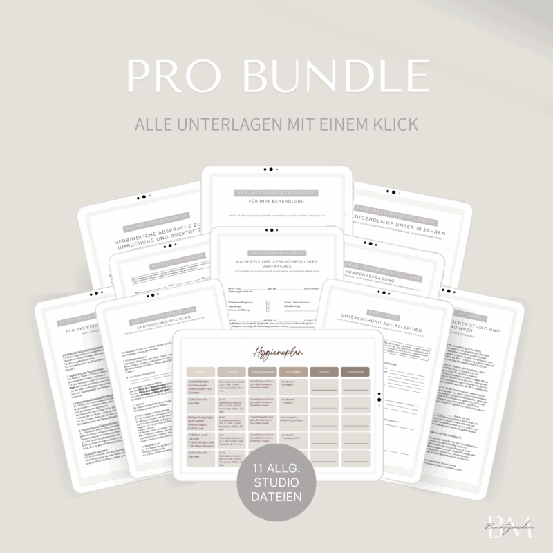 Bundle Professional Studiounterlagen