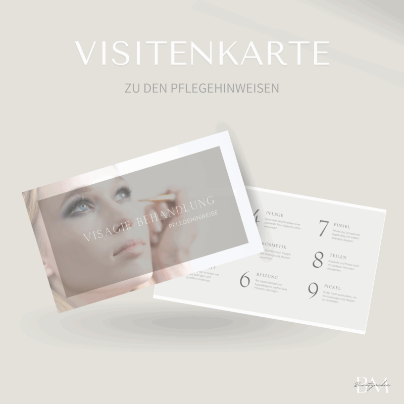 Die Visagie ist die Kunst der professionellen Make-up-Anwendung, bei der Gesichtszüge betont, kaschiert oder harmonisiert werden, um das individuelle Erscheinungsbild zu unterstreichen.