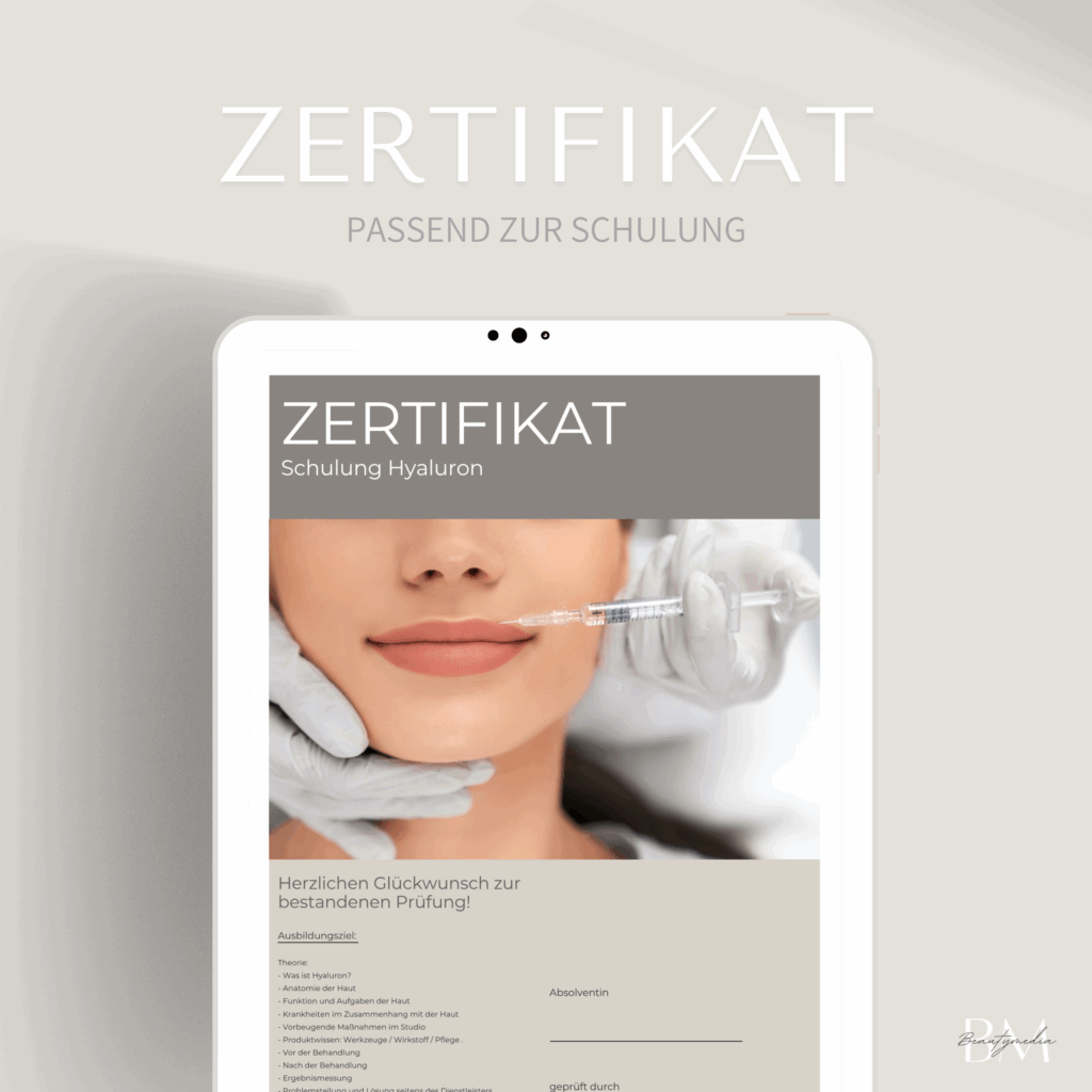 Die Anwendung von Hyaluron ist eine moderne ästhetische Behandlungsmethode zur Auffüllung und Glättung von Hautfältchen, zur Verbesserung der Hautstruktur und zur Betonung natürlicher Gesichtskonturen.