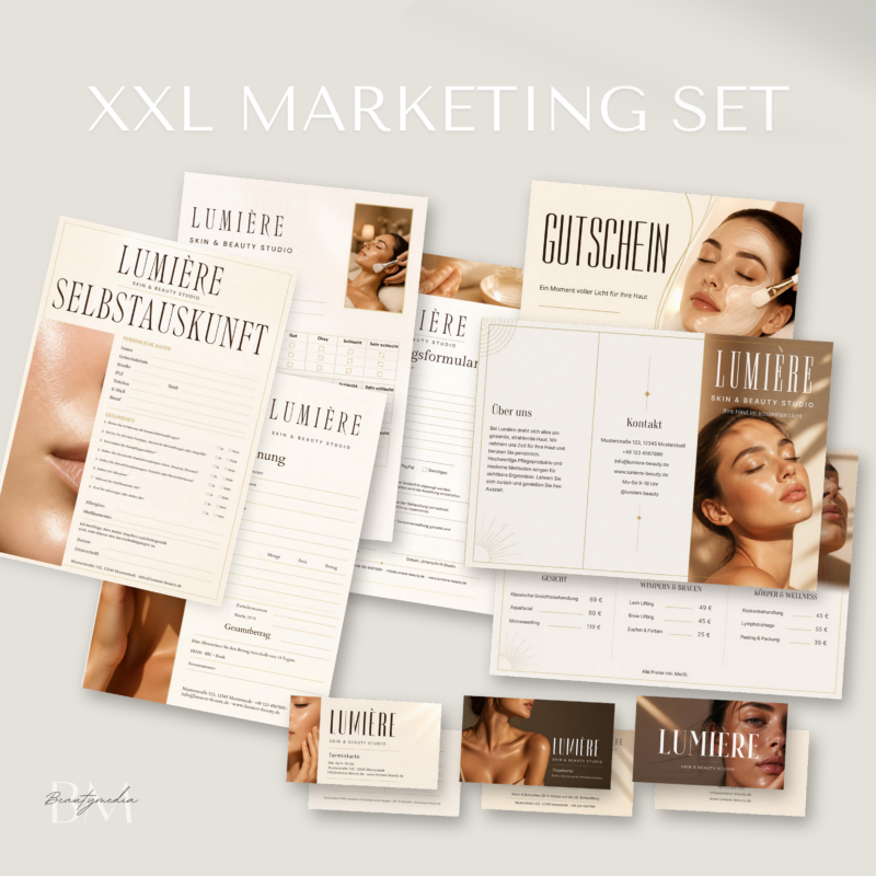 Marketingpaket Lumière im Editorial-Look mit Beauty-Fotos
