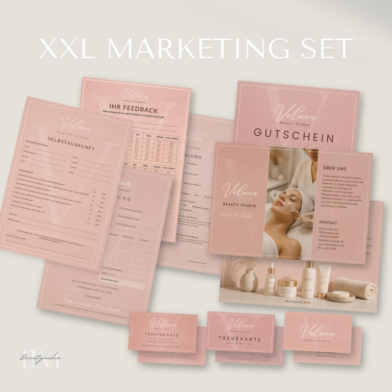 Marketingpaket Velour in Rosé und Nude